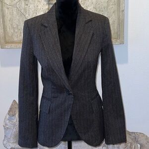 Zara Basic single button long blazer Sz M